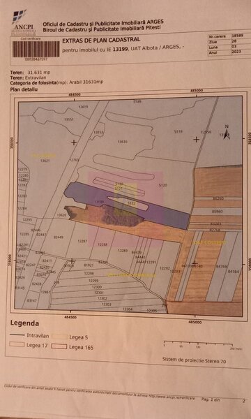 Terenuri cu potential logistic si industrial, Albota, Arges, langa DEx